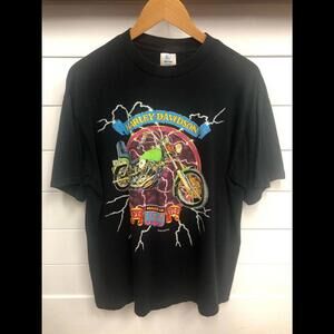 Vintage Harley Davidson Made in the USA Motorcycle Graphic